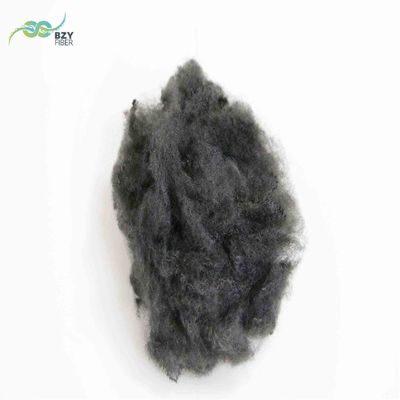 satın al 6D Çürük Geri Dönüştürülmüş Poliester Staple Fiber Silikonize Olmamış Gri Siyah PSF Çevrimiçi üretim