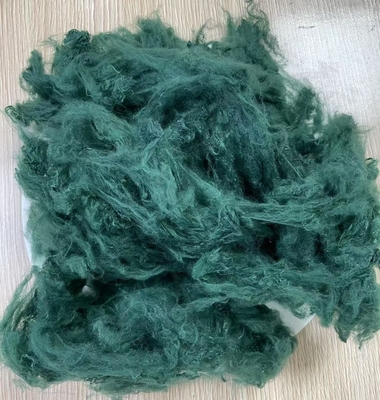 İyi bir fiyat. Siyahımsı Yeşil Geri Dönüşümlü Polyester Elyaf 1.5D 38mm çevrimiçi