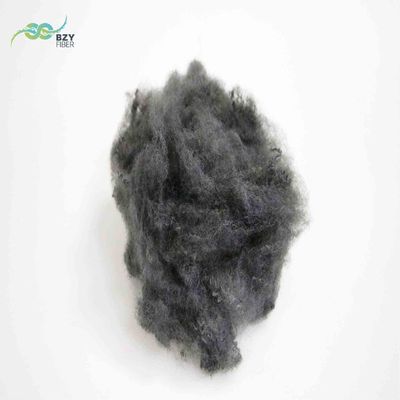 Silikonsuz 100 Polyester Fiber 6 Denier PSF Gri Siyah