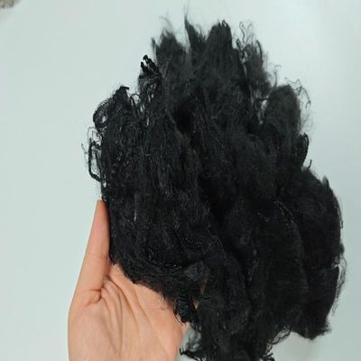 İyi bir fiyat. Geri dönüştürülmüş Siyah PP Fiber 3D * 76mm Polypropylene Staple Fiber Non Woven için çevrimiçi