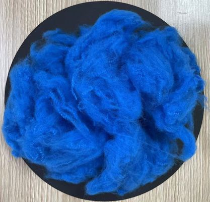 İyi bir fiyat. Geri dönüştürülmüş Polyester Staple Fiber 4.5D 51mm Peacock Blue çevrimiçi