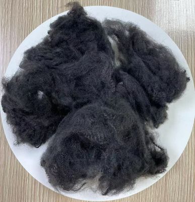 İyi bir fiyat. Geri Dönüşümlü Polyester Elyaf 6D 65mm Koyu Gri çevrimiçi