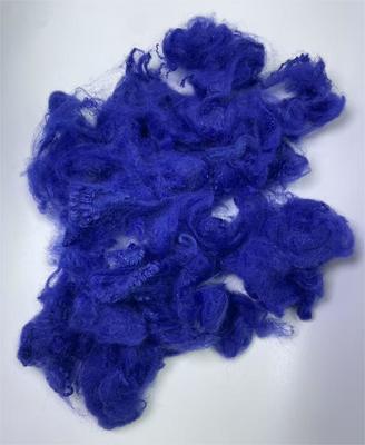 İyi bir fiyat. Recycled Polyester Staple Fiber with 0.2% Oil Content and 0.7-15dtex Fineness in Sapphire Blue çevrimiçi