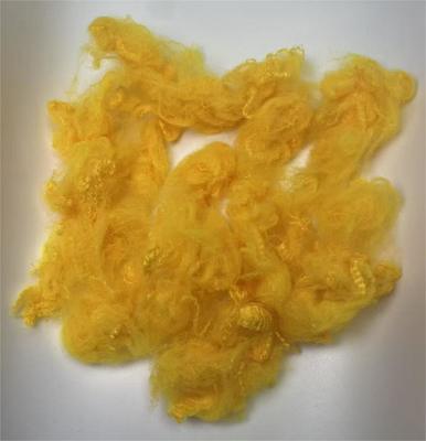 İyi bir fiyat. Golden Yellow Highly Durable UV Protection Recycled Polyester Staple Fiber 2.5D 51mm for Versatile Applications çevrimiçi