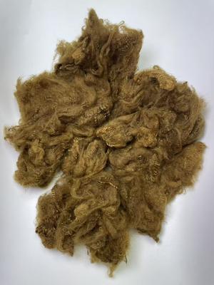 İyi bir fiyat. Recycled Polyester Staple Fiber 1.5D Yellow Brown with 0.2% Oil Content for High Durability çevrimiçi