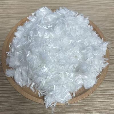 Asfalt ve İnşaat için Filtrasyon Yol İnşaatı Yüksek Güçlü Güçlendirme 4D * 6MM Fiber Polyester Parçalanmış Staple Fiber